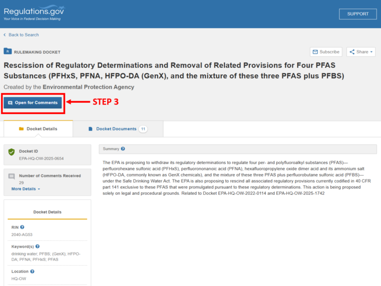 Instructions to Submit Written Comments to the EPA Dockets